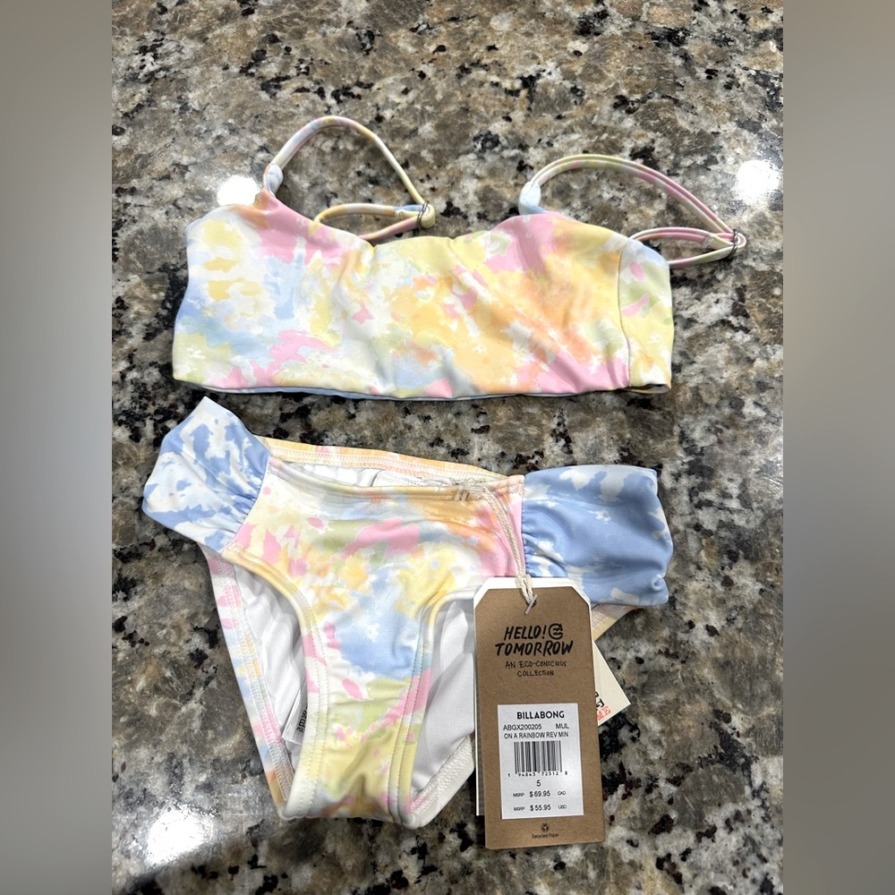 Billabong Toddler Bikini in print On a Rainbow